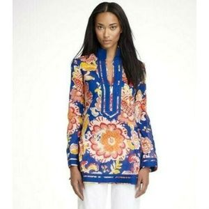 Tory Burch Women's Wildflower Tunic Top Size 10